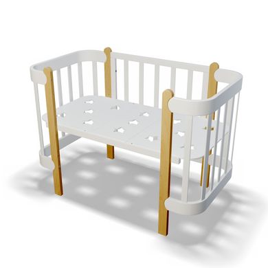Детская кроватка люлька Ingvart NIKA 5 в 1, белый+лаванда, размер 70 3190031017-8 фото