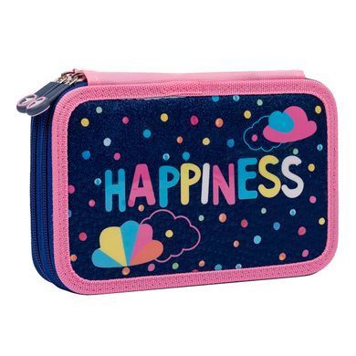 Пенал твердий YES твердий подвійний HP-01 Happiness, синій 533087 фото