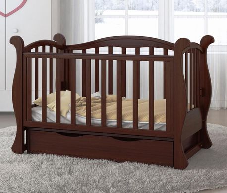 Детская кроватка - диван Angelo Lux - 6 темный орех 618548029 фото