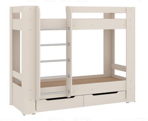 Двоярусне ліжко з ящиками DUET 3 Cream DUET307 фото