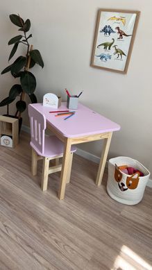 Комплект детский столик и стульчик DecOKids с ящиком Pink