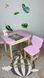 Столик та стільчик дитині від 2х років DecOKids Colors для ігор, малювання, ліпки та навчання Бузок