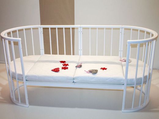 Кроватка Колысаны овальное белый 9528 фото
