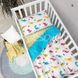 Детский Комплект в кроватку Маленька Соня (MSonya) 3-эл M.Sonya Baby Mix Дино яркий 2879 фото