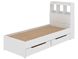 Ліжко 190х80 з шухлядой для білизни Sonya-7 Білий CON9 фото