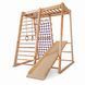 Детский спортивный уголок Sport Wood 150 см, дерево (бук/сосна) с горкой Кроха-3 "Кроха-3" Wood фото 2