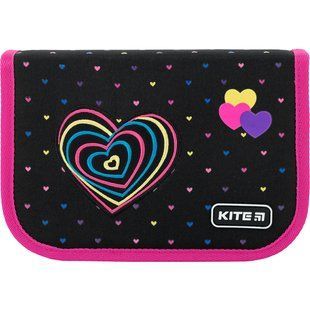 Пенал без наполнения Kite Hearts К22-622-11, 1 отделение, 2 отворота K22-622-11 фото