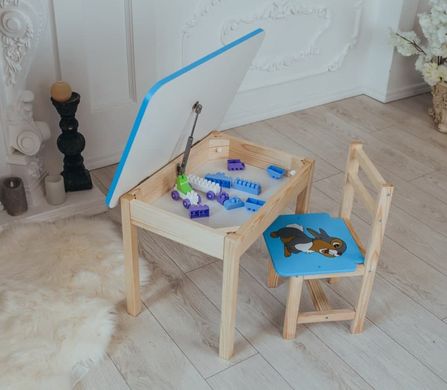 Стол и стульчик ребенку 2-7лет + ящик для рисования и учебы Colors 2