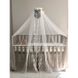 Балдахін на дитяче ліжечко Колекція №1 Classic с кружевом сірий 3786-1 фото