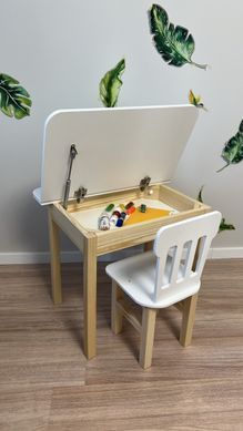 Комплект дитячий столик і стільчик DecOKids з тримачем для книг Color