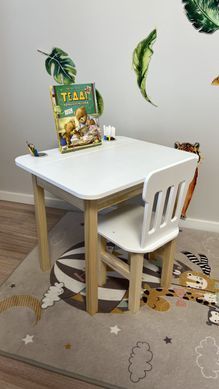 Комплект дитячий столик і стільчик DecOKids з тримачем для книг Color