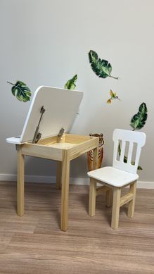 Комплект дитячий столик і стільчик DecOKids з тримачем для книг Color