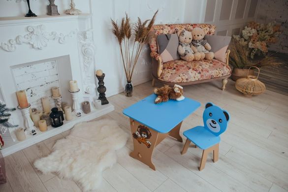 Детский столик и стульчик.Столик парта ,рисунок зайчик и стульчик детский Медвежонок.Для рисования,учебы,игр