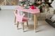 Дитячий столик тучка і стільчик коронка рожева. Столик для ігор, занять, їжі