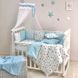 Комплект в ліжечко Маленька Соня (MSonya) Baby Design Stars сіро-блакитний 2033907142 фото