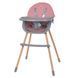 Стульчик для кормления El Camino LUMI ME 1111 с экокожи и деревянными ножками Pink ME 1111 Pink фото 2