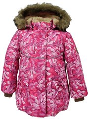 Зимняя куртка для девочек Huppa OLIVIA, цвет-фуксиа с принтом
