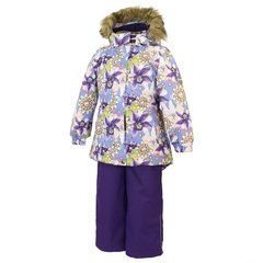 Зимний комплект для девочек Huppa RENELY, цвет-лилoвый с принтом/лилoвый