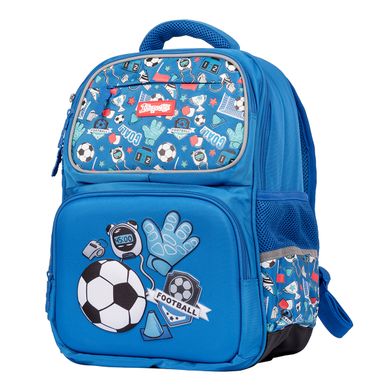 Рюкзак школьный полукаркасный 1Вересня S-105 Football синий 558307 фото