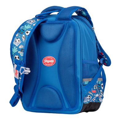 Рюкзак шкільний напівкаркасний 1Вересня S-105 Football синій 558307 фото