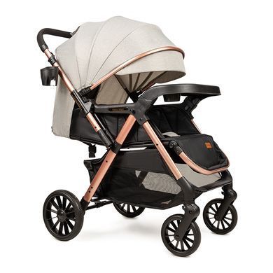 Прогулянковий дитячий візок Ninos Maxi 2025 з перекидною ручкою всесезонний Light Grey Gold
