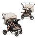 Прогулянковий дитячий візок Ninos Maxi 2025 з перекидною ручкою всесезонний Light Grey Gold