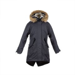 Зимнее пальто для девочек Huppa VIVIAN, цвет-тёмно-серый