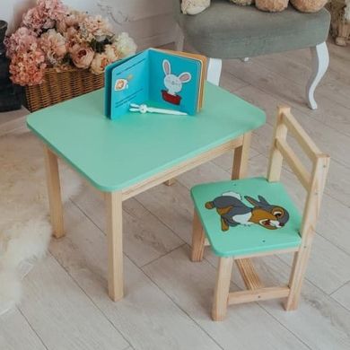 Стол и стульчик ребенку 2-7лет + ящик для рисования и учебы Colors 4