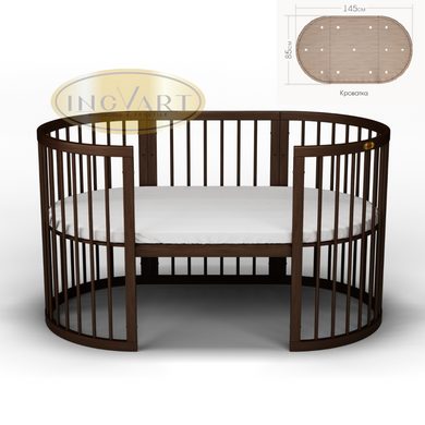 Кроватка с ионами серебра Smart Bed Oval серии "ECO LINE" + SILVER 000665 фото