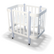 Детская кроватка-люлька IngVart NIKA SLIM 5-в-1 120х60 белый+лаванда S339003778 фото