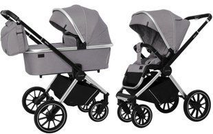 Коляска универсальная CARRELLO Optima CRL-6503 (2in1) Mirror Grey в льне /1/ 93468 фото