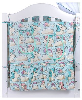 Дитяча постіль Babyroom Comfort-08 unicorn блакитний (єдинороги) 622846 фото