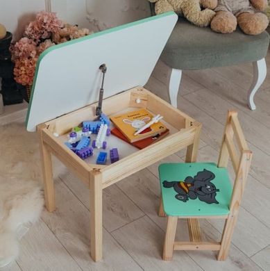 Дитячий стіл і стілець дитині 3-7років для малювання занять, їжі з шухлядою Colors 5