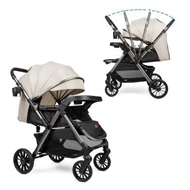 Прогулянковий дитячий візок Ninos Maxi 2025 з перекидною ручкою всесезонний Light Grey Graphite