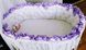Бортик "Каретная стяжка" с фиолетовым атласным рюшем SKU0139000 фото