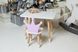 Детский белый прямоугольный столик и стульчик корона фиолетовая. Столик для игр, уроков, еды. Белый столик ребенку 2-7лет Colors