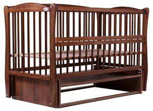 Ліжко Babyroom Еліт різьблення, маятник, відкидний бік DER-6 бук горіх 622021 фото
