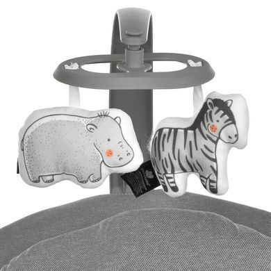 Умный укачивающий центр Bambi Sleep с Bluetooth и поворотом 360&deg; (до 15 кг) Gray 9313 фото