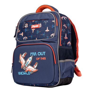 Рюкзак шкільний напівкаркасний 1Вересня S-105 Space синій 556793 фото