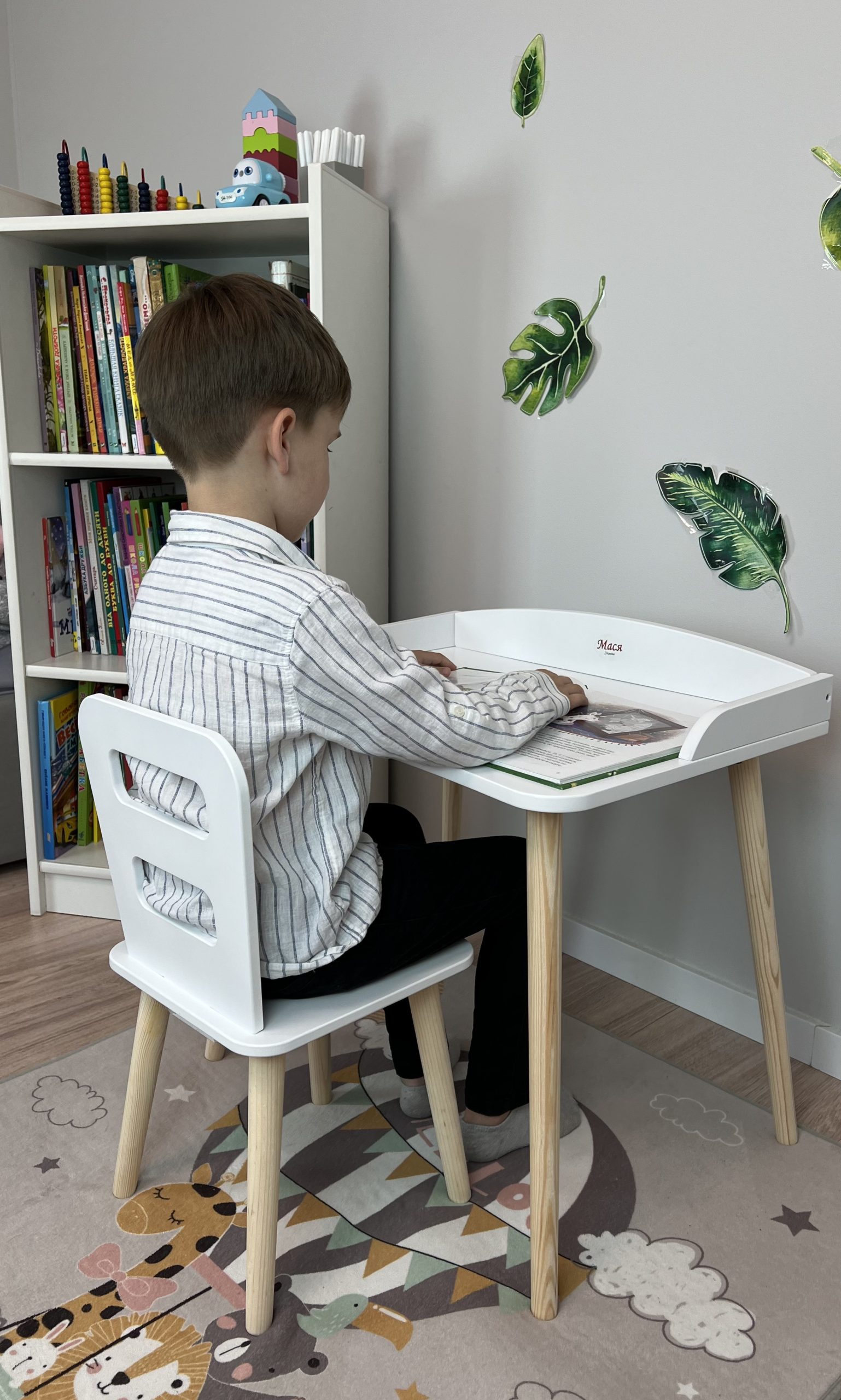 Таблица размеров детского столика и стульчика DecOKids по росту ребенка
